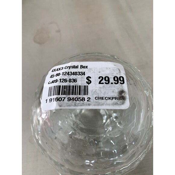 Sagebrook Home Clear Silver Lotus Top Glass Trinket Box Great Condition No Chips - Picture 4 of 7